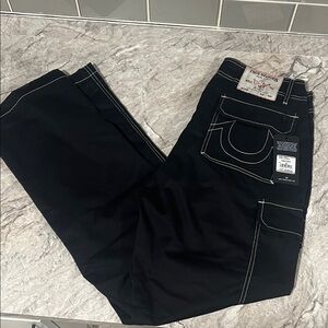 True Religion Black Cargo Pants